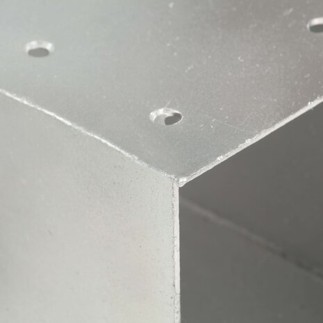 Paalverbindingen 4 st Y-vorm 81x81 mm gegalvaniseerd metaal 5