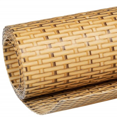 Balkonscherm 300x90 cm poly rattan lichtbruin 7