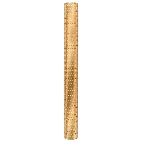 Balkonscherm 300x100 cm poly rattan lichtbruin 4