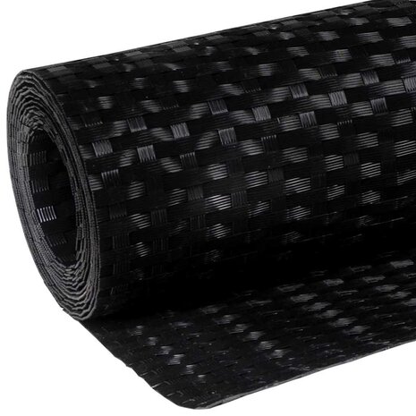 Balkonscherm 300x80 cm poly rattan zwart 7
