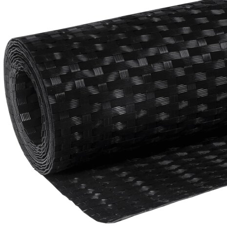 Balkonscherm 400x100 cm poly rattan zwart 7