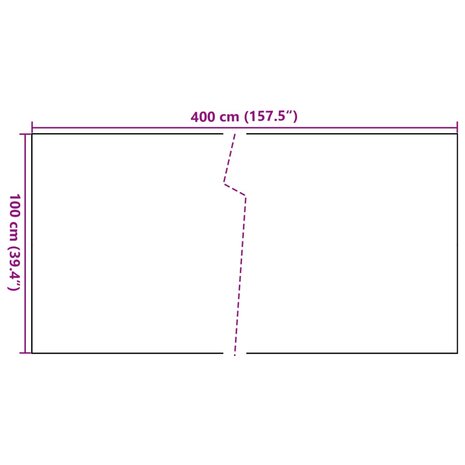 Balkonscherm 400x100 cm poly rattan zwart 8