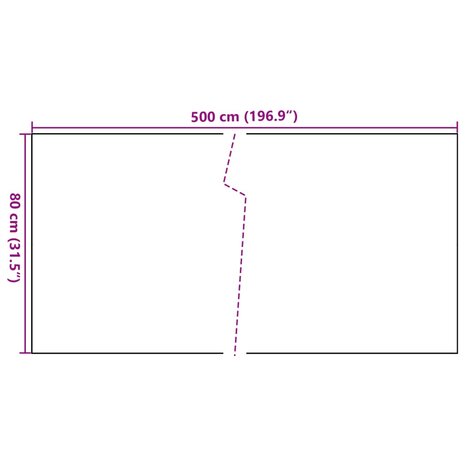 Balkonscherm 500x80 cm poly rattan zwart 8