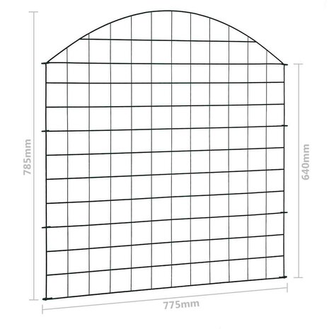 Schuttingset gebogen 77,5x78,5 cm groen 7