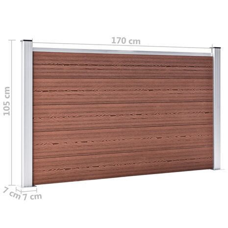 Schutting 353x106 cm HKC bruin 9