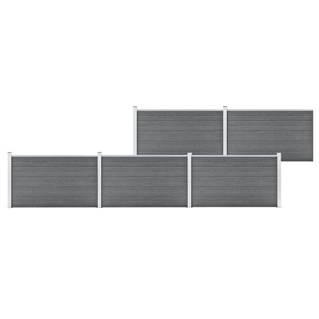 Schutting 872x106 cm HKC grijs 1