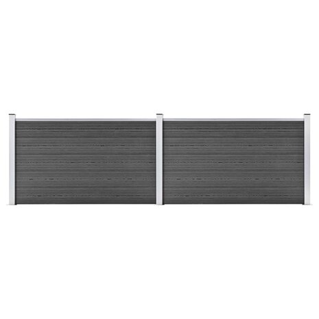 Schuttingpanelenset 353x105 cm HKC zwart  1