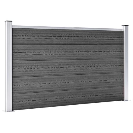 Schuttingpanelenset 526x105 cm HKC zwart   3