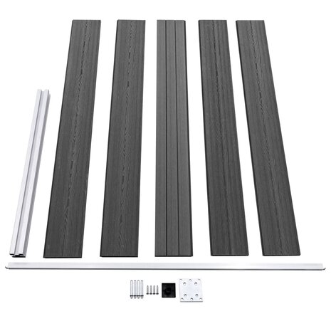 Schuttingpanelenset 699x105 cm HKC zwart   6