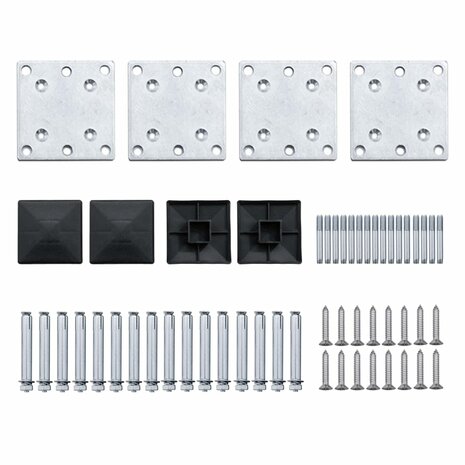 Schuttingpanelenset 699x105 cm HKC zwart   9