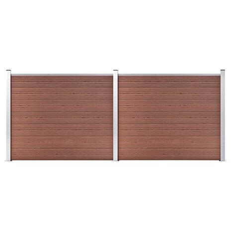 Schuttingpanelenset 353x146 cm HKC bruin   1