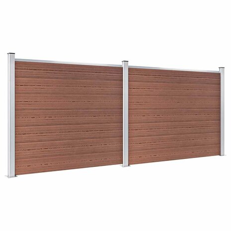 Schuttingpanelenset 353x146 cm HKC bruin   2