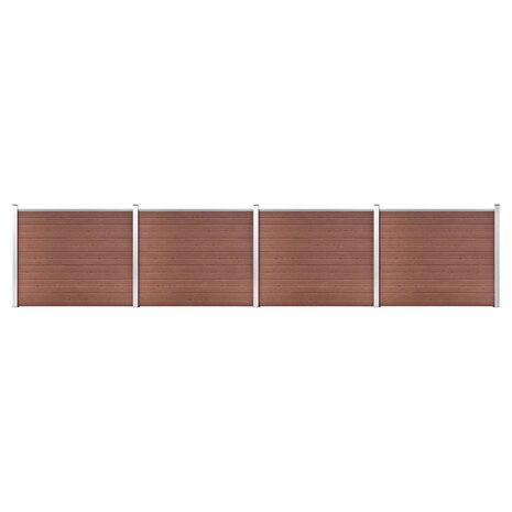 Schuttingpanelenset 699x146 cm HKC bruin   1