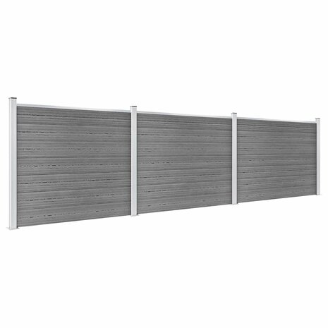 Schuttingpanelenset 526x146 cm HKC grijs   2