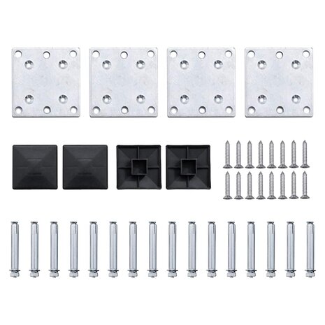 Schuttingpanelenset 526x146 cm HKC grijs   10