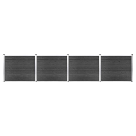 Schuttingpanelenset 699x146 cm HKC grijs   1
