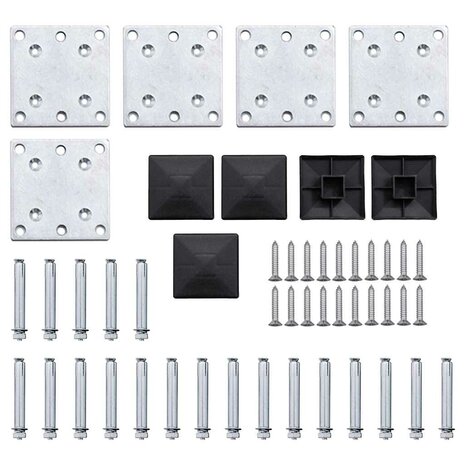 Schuttingpanelenset 699x146 cm HKC grijs   10