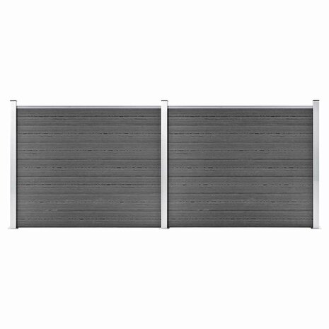 Schuttingpanelenset 353x146 cm HKC zwart   1