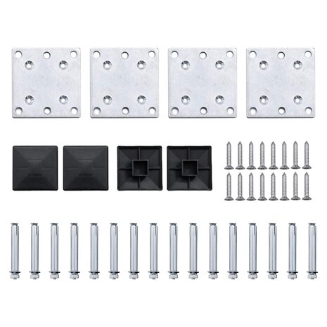 Schuttingpanelenset 526x146 cm HKC zwart   10