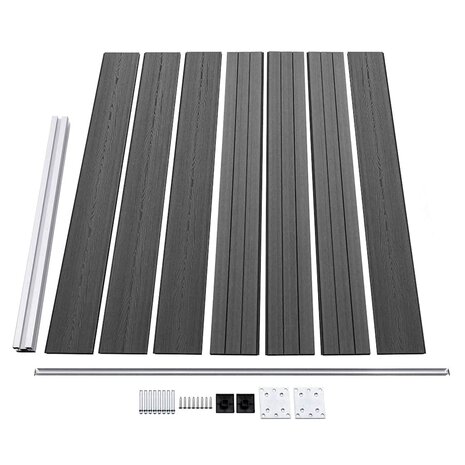 Schuttingpanelenset 872x146 cm HKC zwart 5
