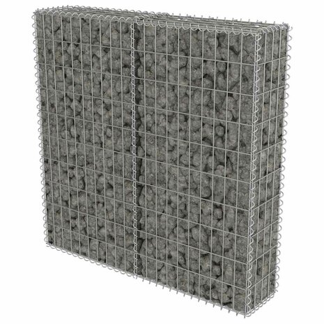 Schanskorfmuur met deksels 100x20x100 cm gegalvaniseerd staal  2