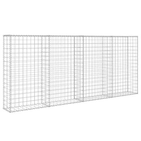 Schanskorfmuur met deksels 200x20x85 cm gegalvaniseerd staal 4