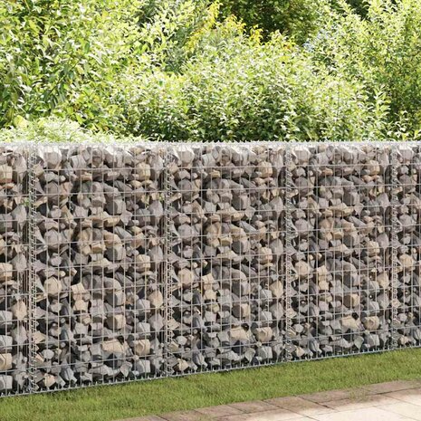 Schanskorfmuur met deksels 60x30x100 cm gegalvaniseerd staal 1