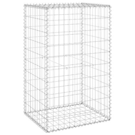 Schanskorfmuur met deksels 60x50x150 cm gegalvaniseerd staal 2