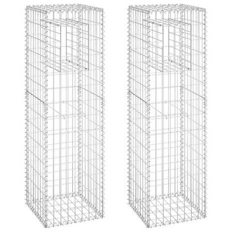Schanskorfpalen 2 st 40x40x140 cm ijzer 2
