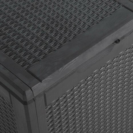 Tuinbox 90 L PP rattan zwart 8
