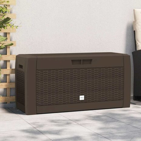 Tuinbox 119x48x60 cm polypropeen bruin 1