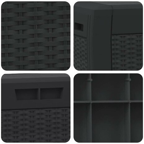 Tuinbox 119x48x60 cm polypropeen antracietkleurig 7