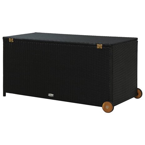 Tuinbox 120x65x61 cm poly rattan zwart 6