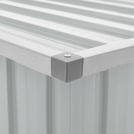 Tuinbox 129x67x65 cm grijs 9