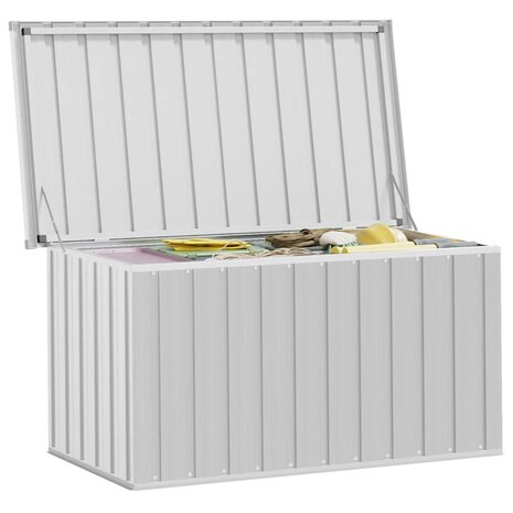 Tuinbox 129x67x65 cm grijs 10