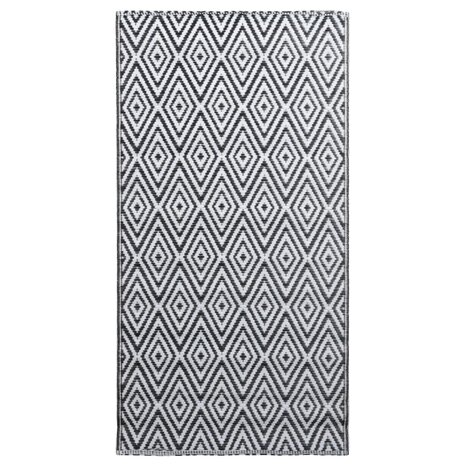 Buitenkleed ARAKIL 120x180 cm PP wit en zwart 2