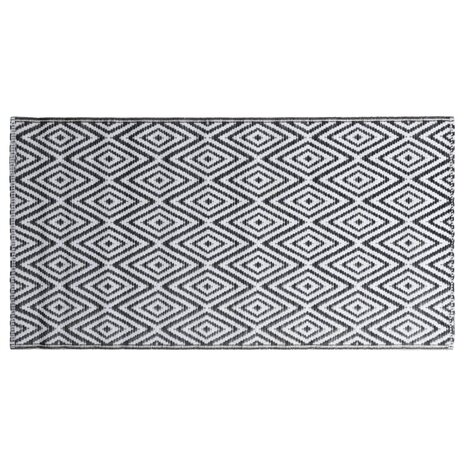 Buitenkleed ARAKIL 120x180 cm PP wit en zwart 3