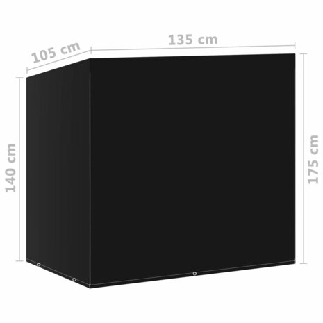 Schommelbankhoezen 2 st met 6 oogjes 135x105x175 cm 10