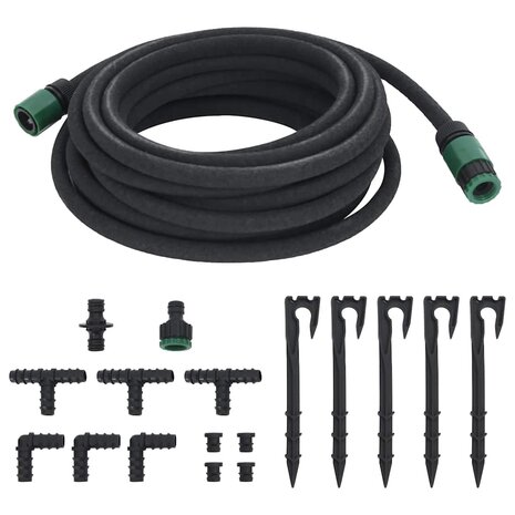 Druppelslang 0,6'' 10 m rubber zwart 2
