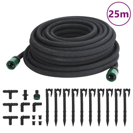 Druppelslang 0,6'' 25 m rubber zwart 1