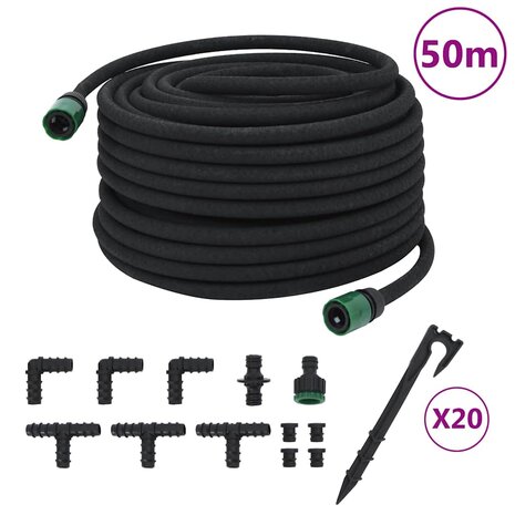 Druppelslang 0,6'' 50 m rubber zwart 1