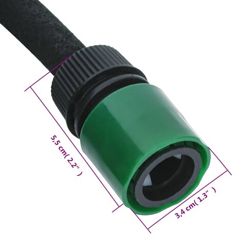 Druppelslang 0,6'' 50 m rubber zwart 8