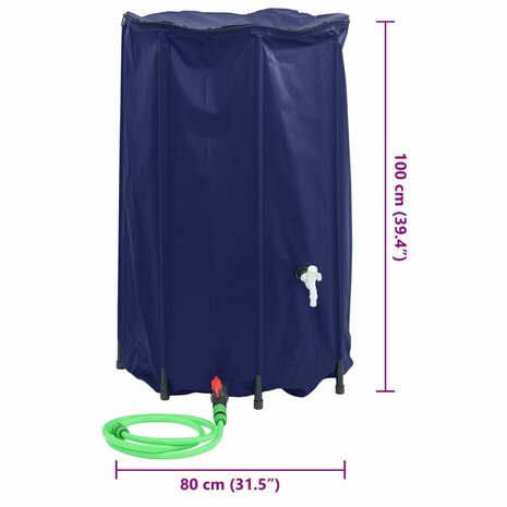 Watertank met kraan opvouwbaar 500 L PVC 10