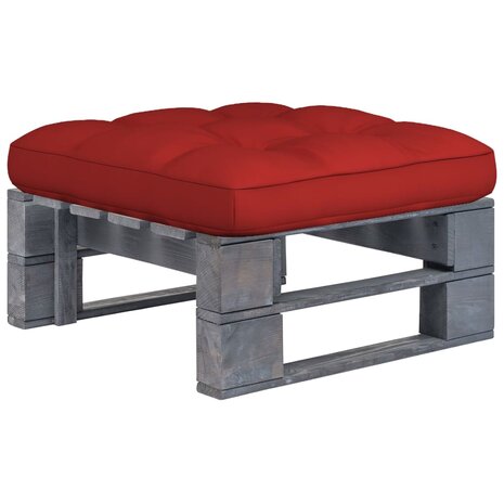 Tuinhocker pallet ge&iuml;mpregneerd grenenhout grijs 1