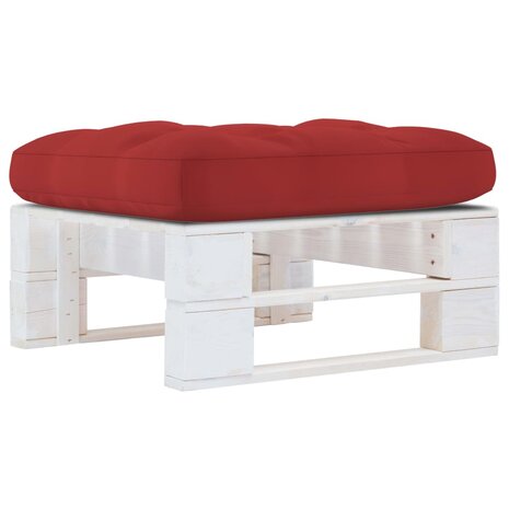 Tuinhocker pallet ge&iuml;mpregneerd grenenhout wit 1