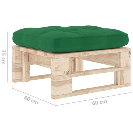 Tuinhocker pallet ge&iuml;mpregneerd grenenhout 5