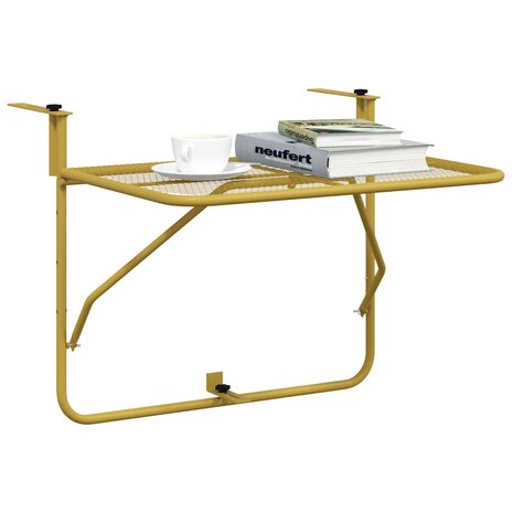 Balkontafel 60x40 cm staal goudkleurig 4