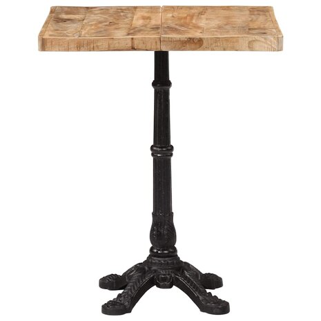 Bistrotafel 60x60x77 cm ruw mangohout  5