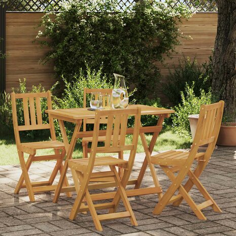 Bistrostoelen voor buiten 4 pcs Naturel 40 x 42 x 85 cm 1