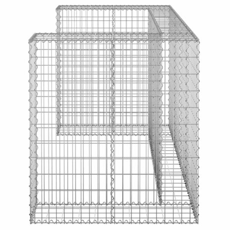 Schanskorf voor containers 180x100x110 cm gegalvaniseerd staal 4